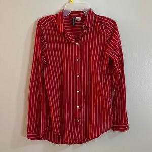 Red Striped Button Down